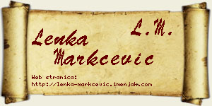 Lenka Markčević vizit kartica